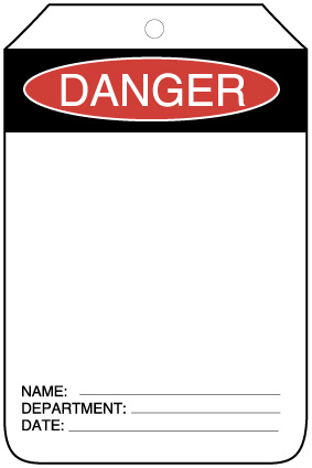 TAG DANGER -(INSERT OWN MESSAGE) (PKT 100)